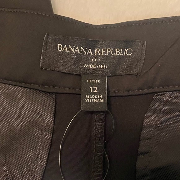 NWT $100 Banana Republic 12P Sleek Pleated Wide Leg Office Work Preppy Pants - Picture 10 of 10